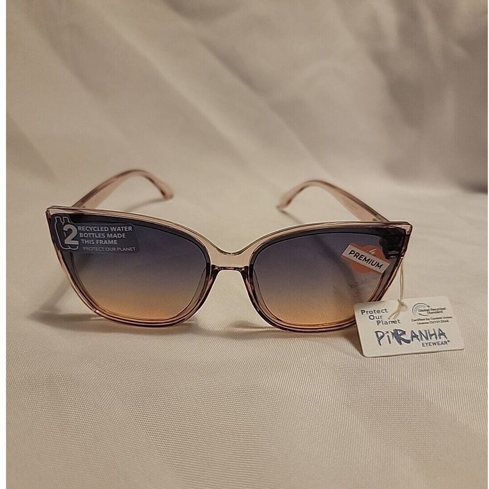 Piranha Designer Cat Eye Sunglasses Fashion Eyewear Brown Clear Frames # 62141